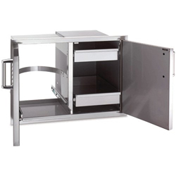 Fire Magic Echelon Double Access Doors with Dual Drawers & Tank Tray