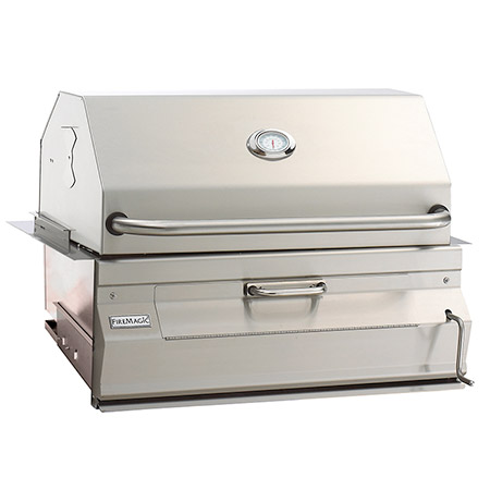 Fire Magic Legacy Charcoal 30" Built-In Grill with Smoker/Oven Hood