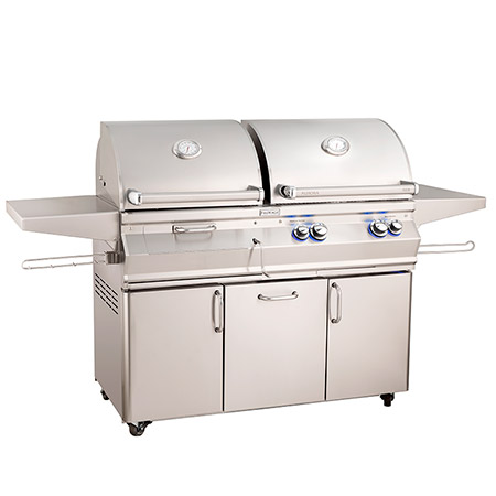 Fire Magic Aurora A830 Analog Combo Gas/Charcoal Portable Grill (Optional Rotisserie)