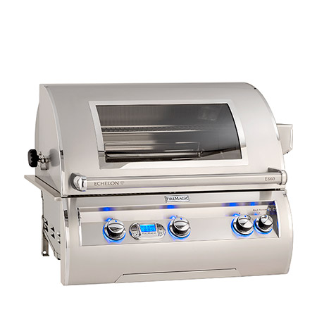 Fire Magic Echelon Diamond Series E660 Built-In Grill with Rotisserie