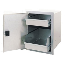 Fire Magic Legacy Single Access Door with Enclosed Dual Drawer