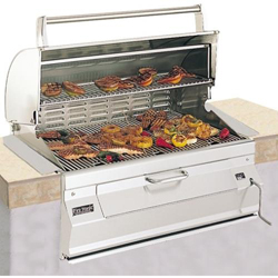 Fire Magic Charcoal 24" Built In Barbecue Grill with Oven Hood