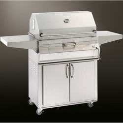 Fire Magic Charcoal 24" Portable Barbecue Grill with Smoker Hood