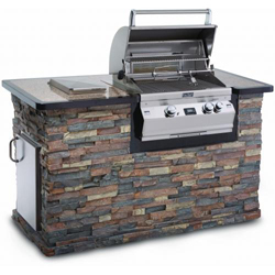 Fire Magic 430 Pre Fabricated Island with Stack Stone Base