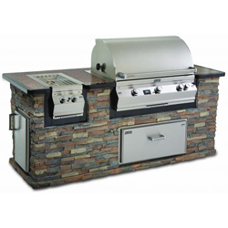 Fire Magic 790 Pre Fabricated Island with Stack Stone Base