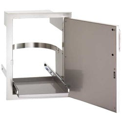 Fire Magic Echelon Flush Black Single Access Door with Tank Tray & Louvers (Right or Left Swing)