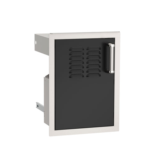 Fire Magic Echelon Flush Black Single Access Door with Tank Tray & Louvers (Right or Left Swing)